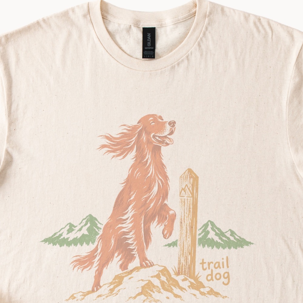 Trail Dog Vintage Style Boho Tee Nature Inspired